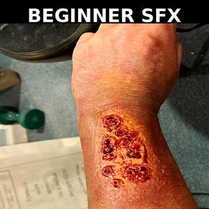 SFX-make-upcursus voor beginners, pdf | Leer blauwe plekken, snijwonden en bijteffecten | Make-upgids speciale effecten voor halloween-, cosplay- en spookacteurs
