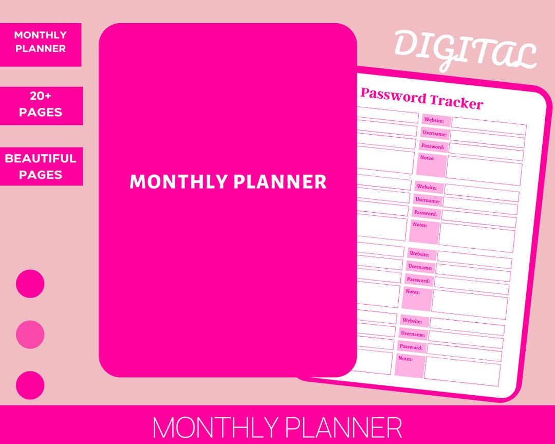 2025 Monthly Planner on One Page Landscape, Monthly Organizer, Monthly ...