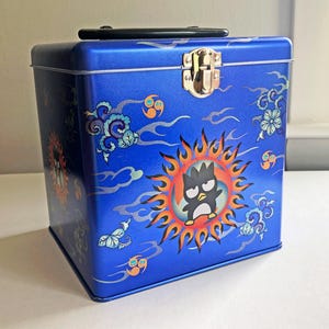 Vintage 1999 Badtz Maru Sanrio Smiles Latched Storage Tin with Handle