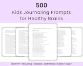 500 Kids Writing Prompts, Journal Activities for Children, Creative Writing Printable, Homeschool Curriculum Kids Journal Elementary Writing
