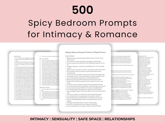 500 Spicy Couples Prompts, Physical Connection Intimacy, Romantic Date Night Cards, Sensual Activities, Adult Printable, Digital Download