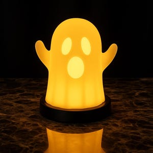3D Printed Ghost Lamp: Halloween Decor Night Light