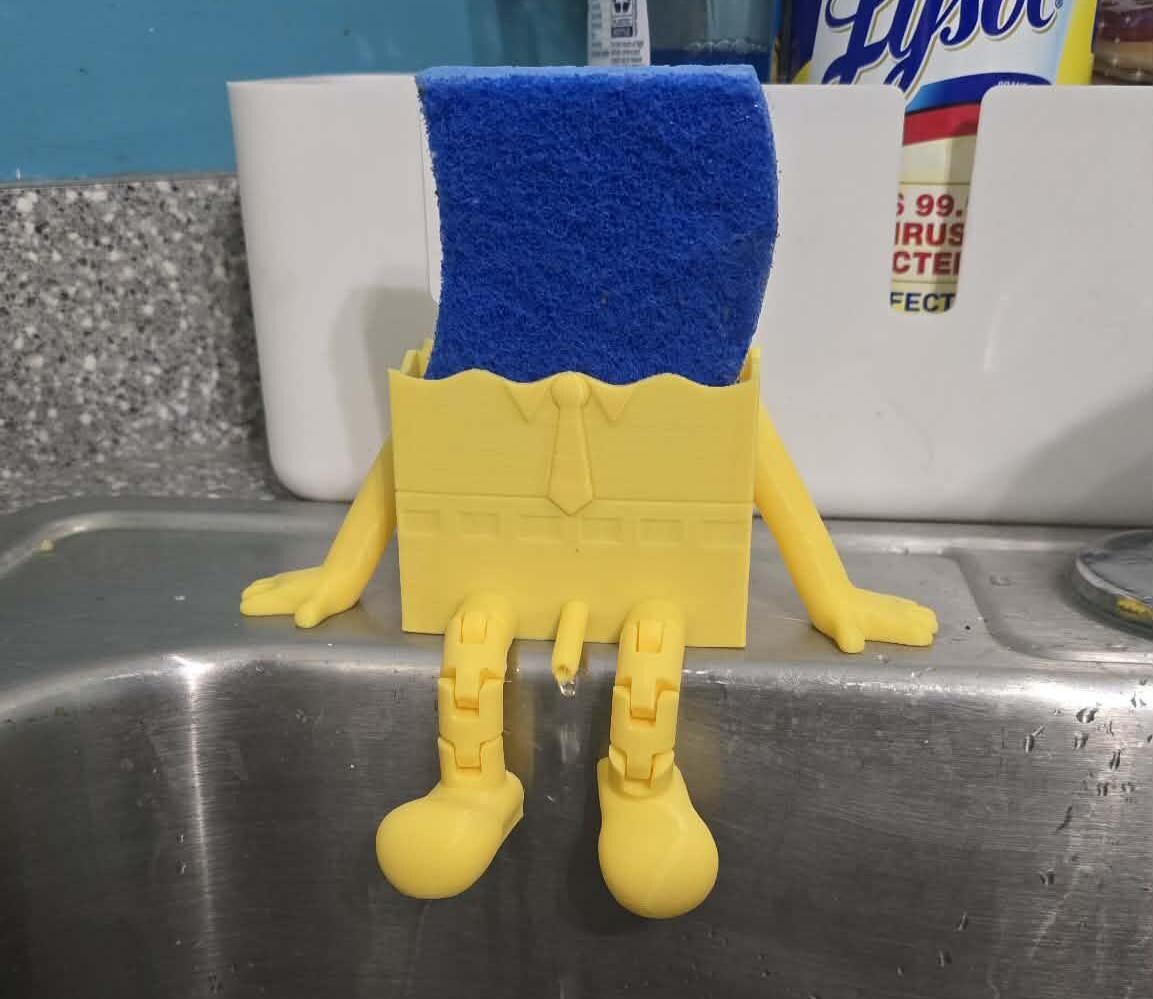 Éponge Et Support Mural SpongeBob - Déco Cuisine/salle De Bain - Neuf