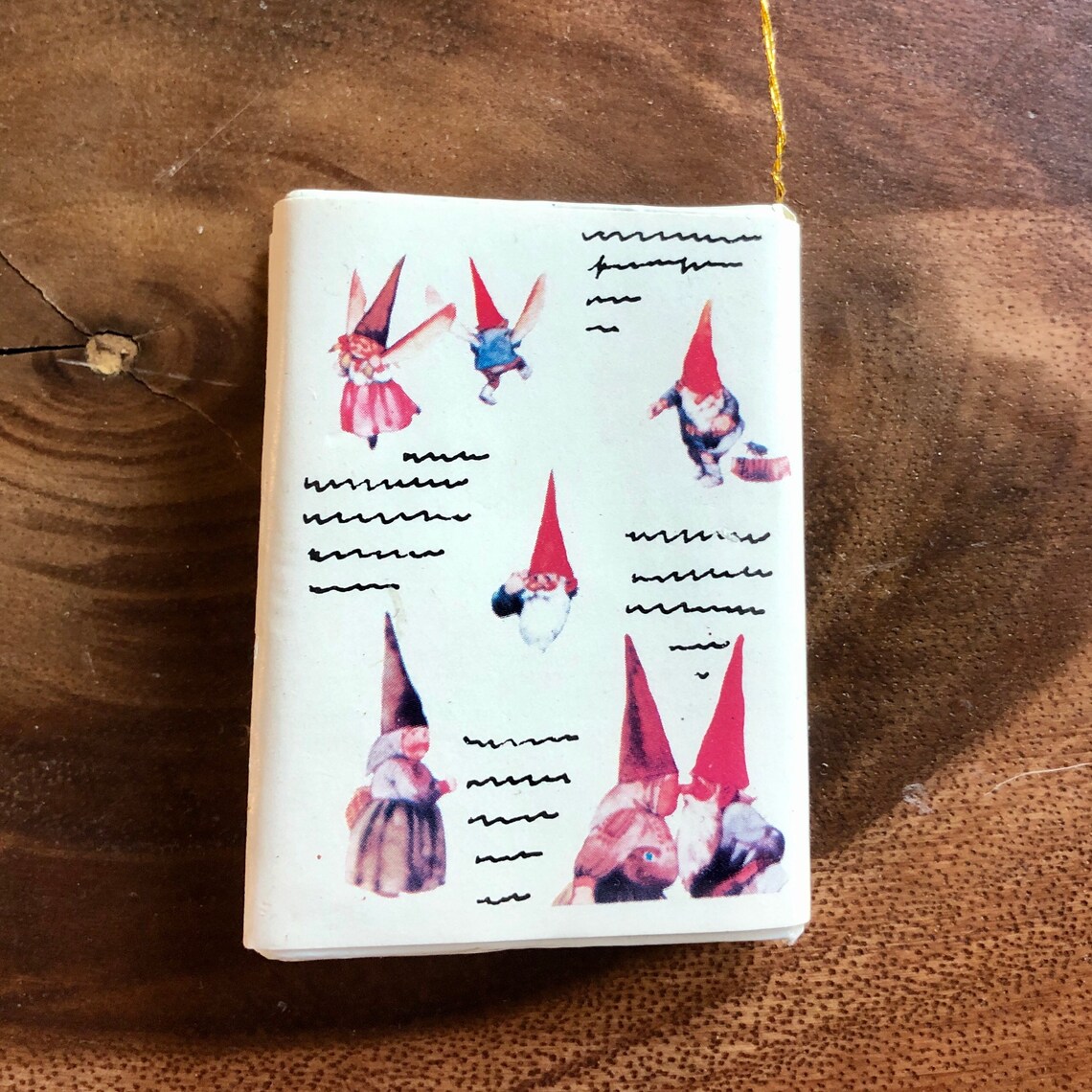 Vintage Little Gnome Facts Book Ornament Wil Huygen Rieb Etsy