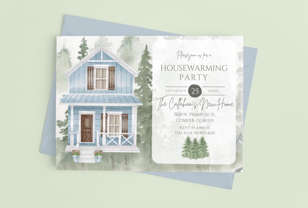 Housewarming Invitation | Canva Template | Digital Download - Etsy