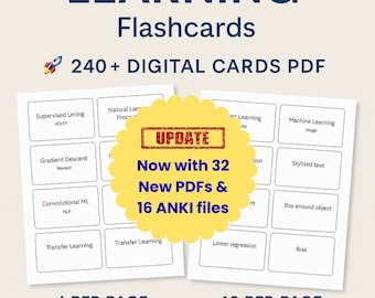 AI en machine learning-flashcards: 240 flashcards + ANKI-kaartspel (30+ pdf's)