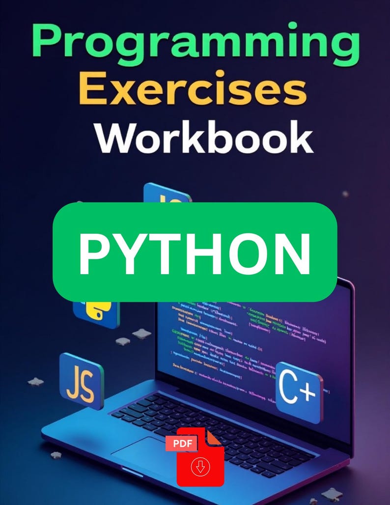 Python Programming Exercises: Beginner to Advanced Coding Practice (Instant PDF Download) image 1