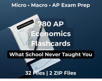 AP Economics Flashcards | 780 Cards | AP Micro AP Macro | Supply Demand Gdp| PDFs Anki Html | 32 Files