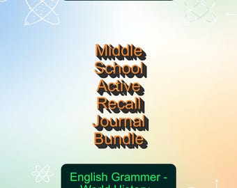 Middle School Active Recall Journal-bundel (pdf + flashcards + Anki-deck)