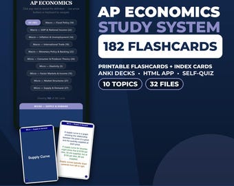 AP Economics Flashcards: 182 Cards, Printable PDFs, Anki Decks and HTML Ap