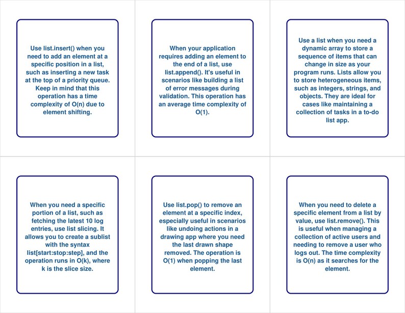 Data Structures Flashcards with Python Examples — 338 Cards | PDF, Anki Deck & HTML Study App | Coding Interview Prep image 15