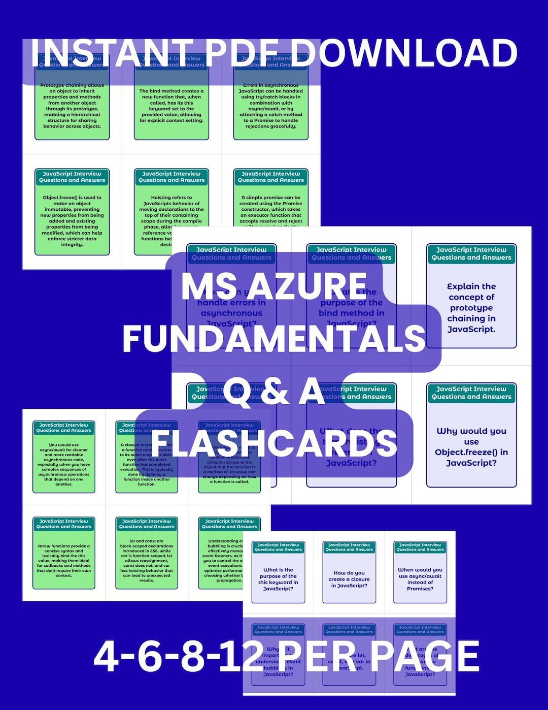 AZ-900 Microsoft Azure Flashcards – Digital PDF Study Guide for