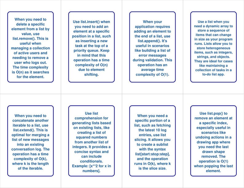 Data Structures Flashcards with Python Examples — 338 Cards | PDF, Anki Deck & HTML Study App | Coding Interview Prep image 9
