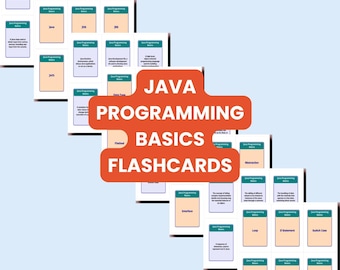Java Programming Basics Flashcards | Digital Download | Learn Java Easily