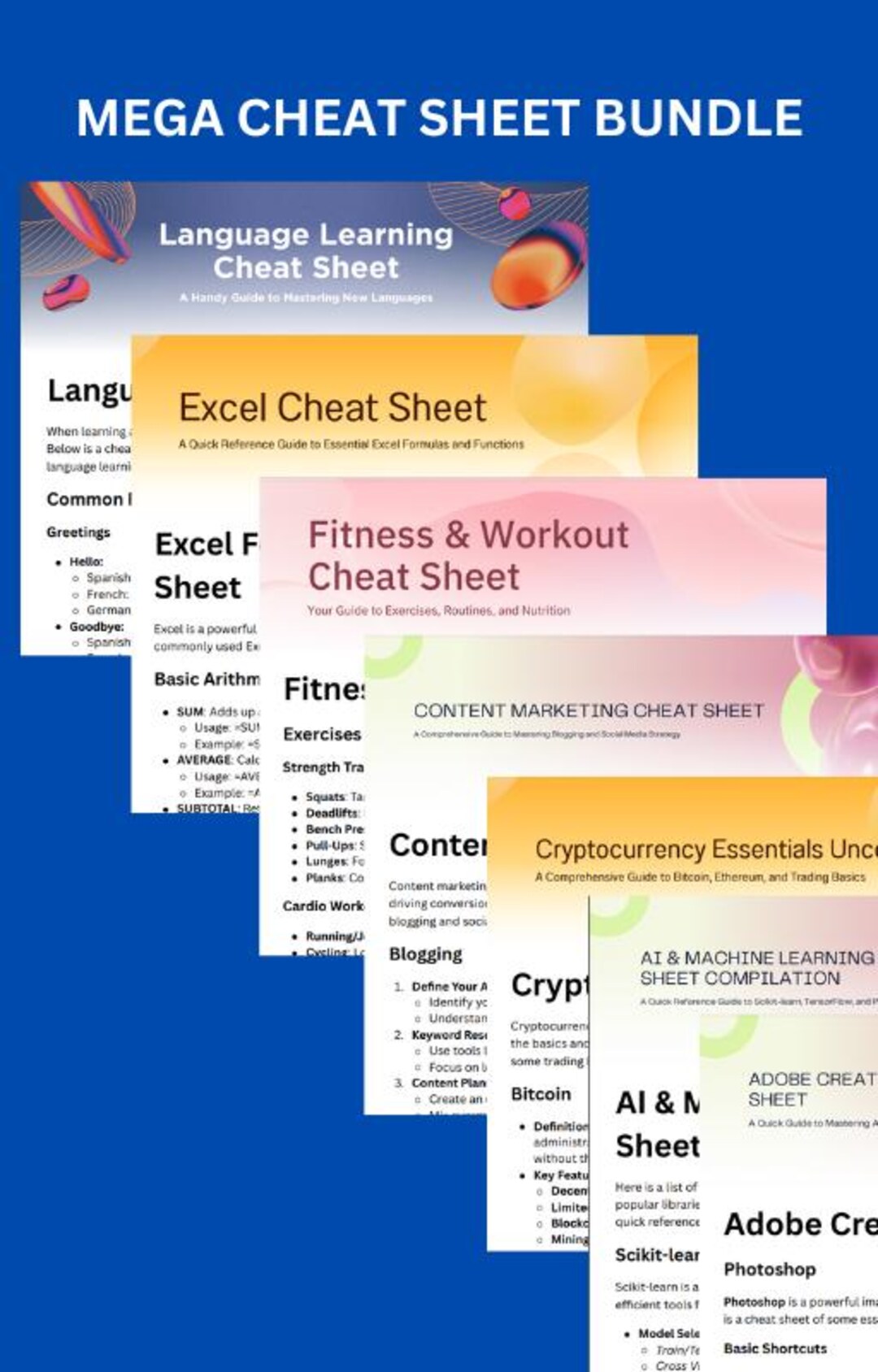 Tech Business Writing Design Finance and More - Ultimate Cheat Sheet ...