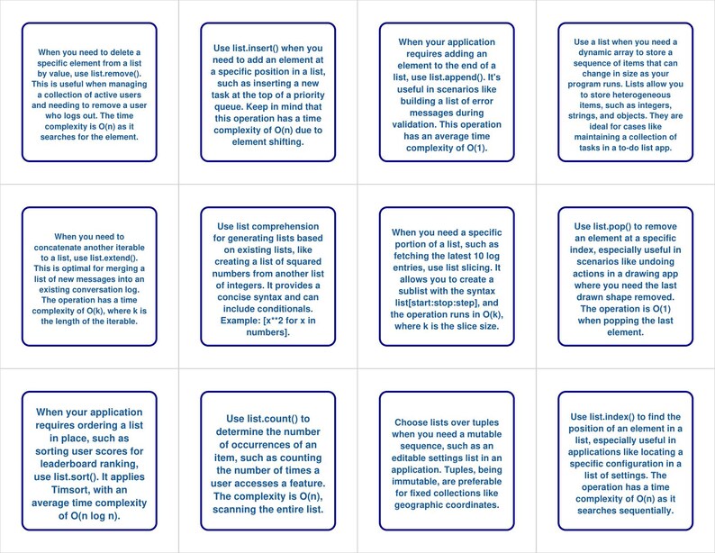 Data Structures Flashcards with Python Examples — 338 Cards | PDF, Anki Deck & HTML Study App | Coding Interview Prep image 11