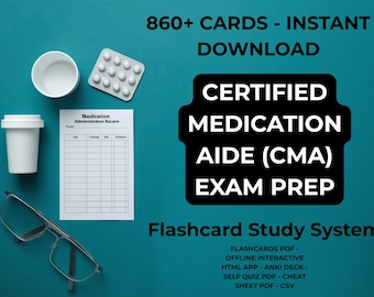 CMA Exam Prep Flashcards | 861 Cards | PDFs, Anki Decks, HTML App, Cheat Sheet & Self-Quiz