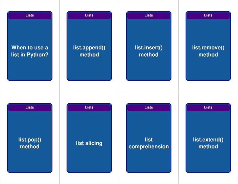 Data Structures Flashcards with Python Examples — 338 Cards | PDF, Anki Deck & HTML Study App | Coding Interview Prep image 8