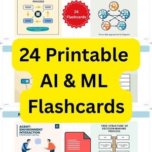 AI & Maschinelles Lernen Memory Karten - doppelseitiges PDF zum selbst ausdrucken, 24 illustrierte Lernhilfen