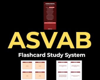ASVAB Flashcard Study System | 760 Cards | 10 Categories | Anki Normal Cloze | 8 PDF Layouts | Armed Services Vocational Aptitude Battery