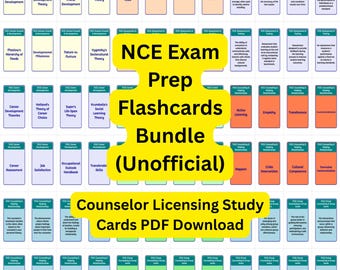 NCE Exam Prep Flashcards: Counselor Licensing Study Guide (PDF Download) + ANKI Deck