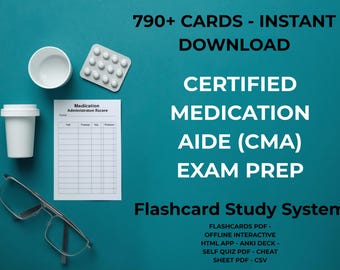 CMA Exam Prep Flashcards | 790+ Cards | PDFs, Anki Decks, HTML App, Cheat Sheet & Self-Quiz