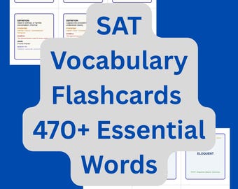 Comprehensive SAT Prep: 470+ Vocabulary Words
