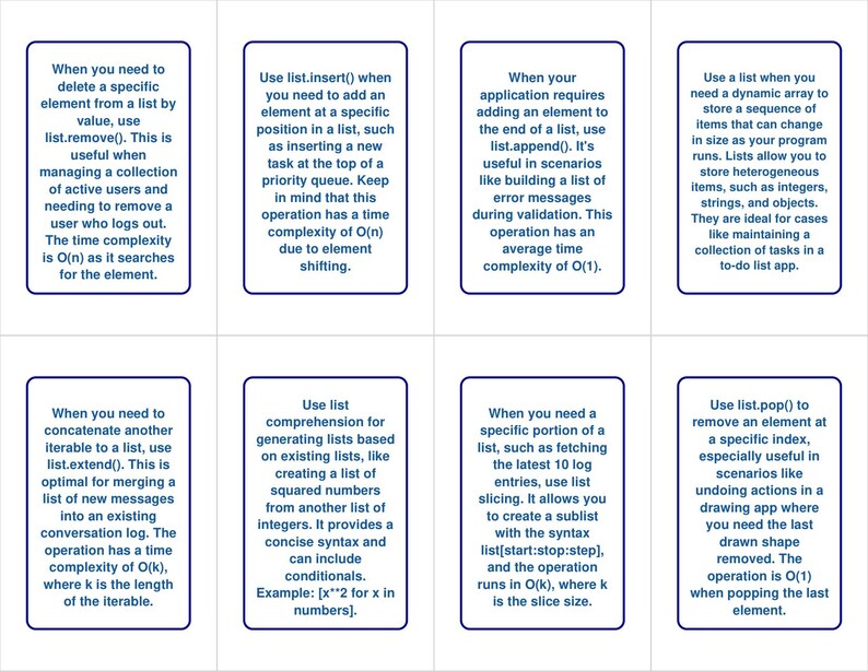 Data Structures Flashcards with Python Examples — 338 Cards | PDF, Anki Deck & HTML Study App | Coding Interview Prep image 17