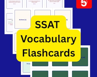 Tarjetas de preparación para el SSAT: 197 palabras de vocabulario para la escuela secundaria