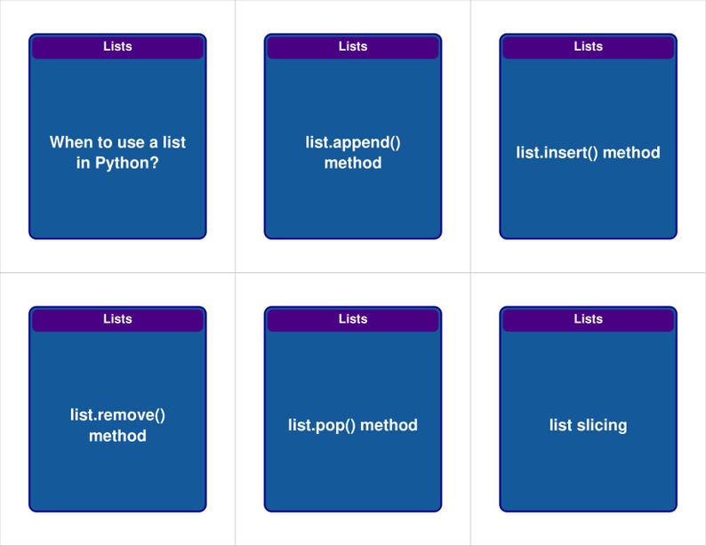 Data Structures Flashcards with Python Examples — 338 Cards | PDF, Anki Deck & HTML Study App | Coding Interview Prep image 6