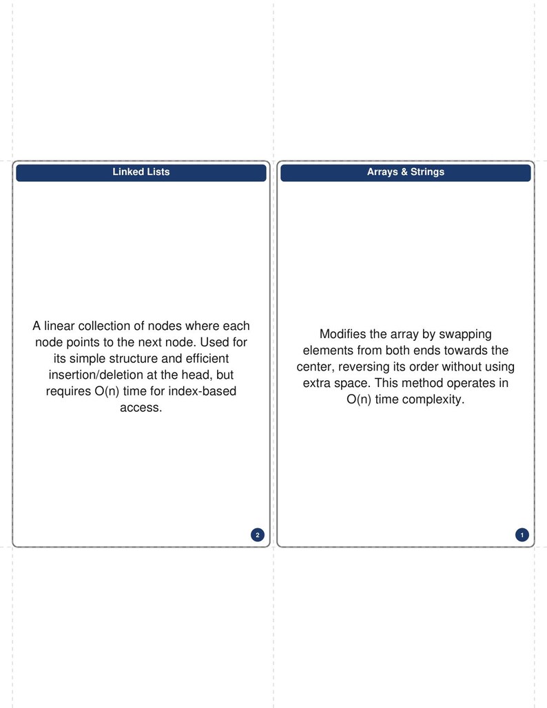 Flashcards met datastructuren en algoritmen (200 geïllustreerde kaarten) ter voorbereiding op DSA-coderingssollicitaties. Printbare kaarten op indexkaartformaat. Digitale download. afbeelding 6