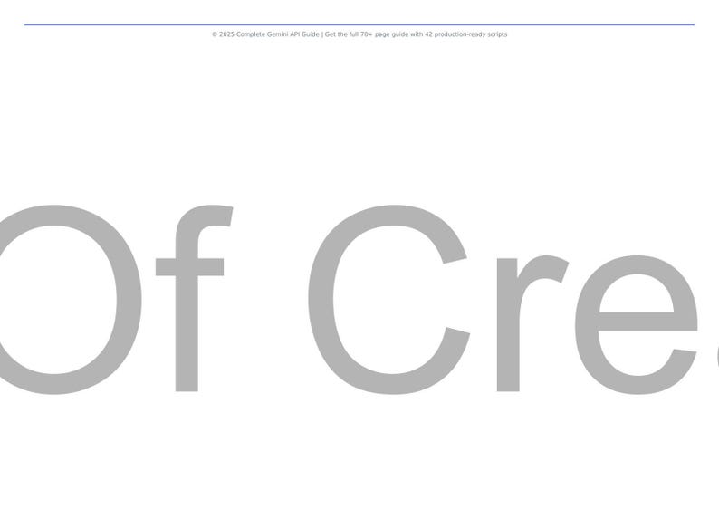 May include: Large, grey sans-serif letters spell "Of Cre" on a white background. A thin blue line is at the top, with small text above it. The overall design is simple and clean.