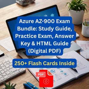 Azurblauer Lernleitfaden + Praxistests | PDF & Html Digitaler Download | 5 Dateien | Sofortiger Zugriff | Zertifizierungsvorl