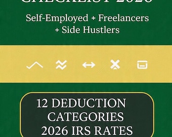 2026 Tax Deduction Checklist for Self-Employed, Freelancers (PDF Download)