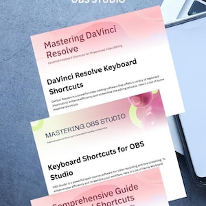 Editing and Streaming Software (Keyboard Shortcuts)