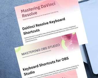 Editing and Streaming Software (Keyboard Shortcuts)