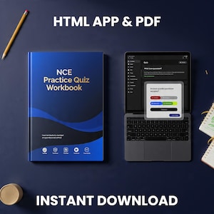 NCE Exam Prep Bundle — 190+ Practice Questions, All 8 CACREP Domains, Printable Workbook + Digital Quiz App