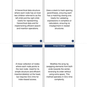 Flashcards met datastructuren en algoritmen (200 geïllustreerde kaarten) ter voorbereiding op DSA-coderingssollicitaties. Printbare kaarten op indexkaartformaat. Digitale download. afbeelding 4