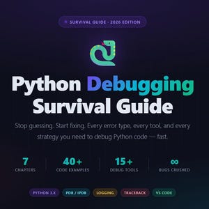 Survivalgids voor Python-foutopsporing: python-pdf-e-book en html: naslaggids voor foutopsporing voor beginners tot gevorderden: direct downloaden afbeelding 2