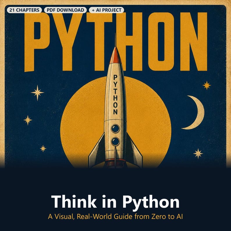 Piensa en Python / Aprende programación en Python para principiantes: libro electrónico con capítulo sobre IA, diagramas y proyectos reales / Descarga en PDF imagen 1