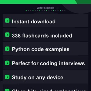 Data Structures Flashcards with Python Examples — 338 Cards | PDF, Anki Deck & HTML Study App | Coding Interview Prep image 3