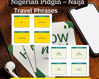 Nigerian Pidgin Travel Phrases Bundle | Naijá Language Learning (HTML, MP3, PDF, Anki)