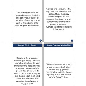 Data Structures Algorithms Flashcards 200 Illustrated Cards DSA Coding Interview Prep Printable Index Card Size Digital Download image 9
