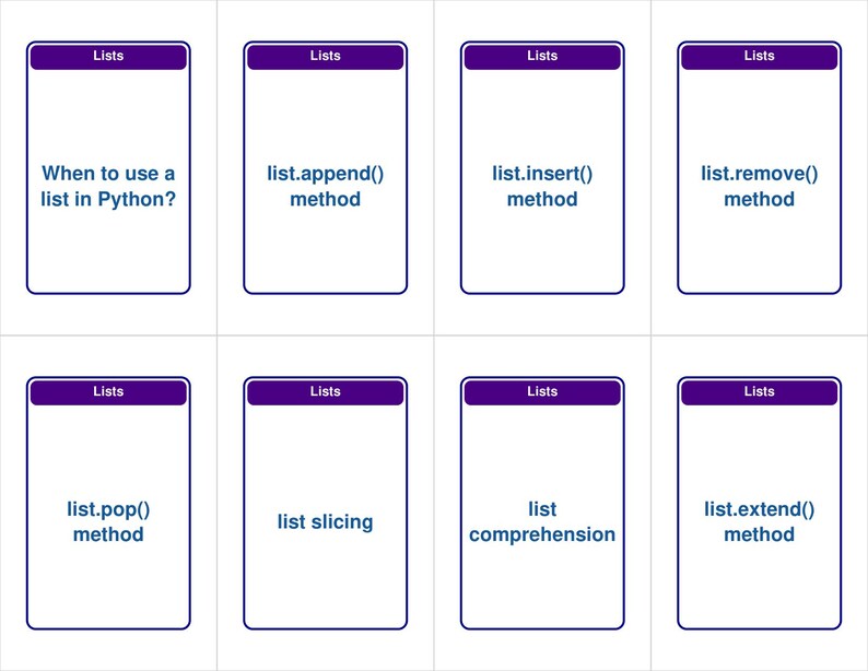 Data Structures Flashcards with Python Examples — 338 Cards | PDF, Anki Deck & HTML Study App | Coding Interview Prep image 16