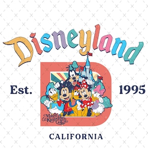 Retro Disneyland California PNG, Disneyland Est 1955 PNG, Mickey And Friends PNG, Disneyland png, cute disney png, disney shirts, disney png