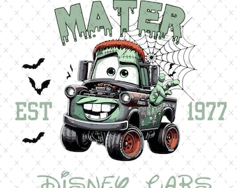 Disney Cars Mater Halloween Png, Spooky Vibes (Digital Download)