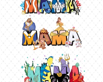 Disney Mama PNG Bundle, Mouse Friends SVG, Funny Mom (Digital Download)