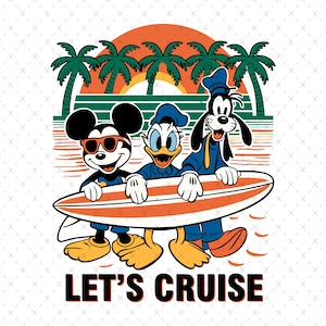 Let&#39;s Cruise Summer Vibes Png, Mickey Summer Vibes Svg, Mouse and Friends Summer Png, Summer Shirt Png, Summer Png, Magical Summer Png