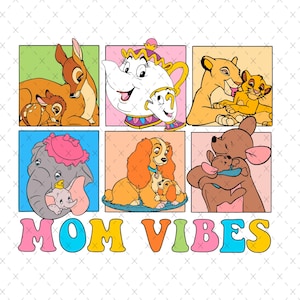 Retro Disney Character Mom Vibes, Mother's Day Svg, Mouse Mom Svg, Family Vacation Svg, Family Trip Svg, Mama Png, Gift For Mommy