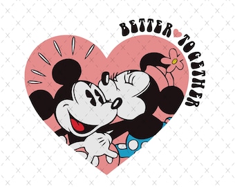 ミッキーとミニーのバレンタインデー PNG、ミッキーとミニーの